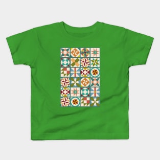 All-Over Quilt Print Kids T-Shirt